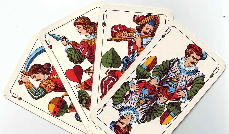 Illustrated exhibition card, partially visible